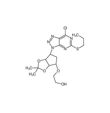 Éthanol, 2 - [[(3 aR, {{2}} S, 6 R, 6 aS) - 6 - [7-chloro-5- (propylthio) - 3 H-1, 2, 3 - triazolo [{{2}}, 5-d] pyrimidin- 3 - yl] tétrahydro - 2, 2 - diméthyl - {{2}} H-cyclopenta-1, 3 - dioxol - {{{ {10}}}} - yl] oxy] - CAS 3 7 6 6 08-75 - 2