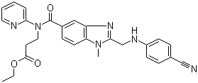 Ester éthylique d'acide 3 - [[[2 - [[(4-cyanophényl) amino] méthyl] -1-méthyl-1H-benzimidazol-5-yl] carbonyl] pyridin-2-ylamino] propionique CAS 211915-84-3