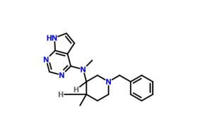 7H-Pyrrolo[2,3-d]pyriMidin-4-amine,N-Méthyl-N-[(3R,4R)-4-Méthyl-1-(phénylMéthyl)-3-piperidinyl]- CAS NO:477600-73-0