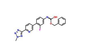 Acide N- [3-fluoro-4- [6- (2-méthyl-2H-tétrazol-5-yl) -3-pyridinyl] phényl] carbamique Acide phénylméthylique d'acide CAS 1220910-89-3