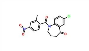 7-Chloro-1,2,3,4-tétrahydro-1-(2-méthyl-4-nitrobenzoyl)-5H-1-benzazépin-5-one CAS 137982-91-3